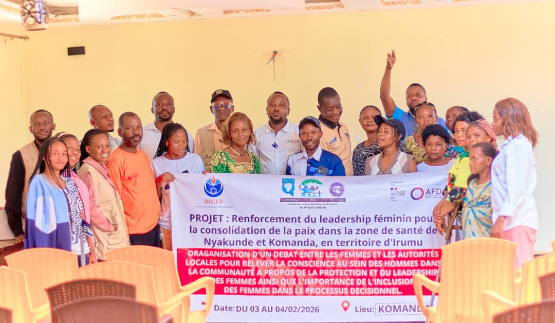 Irumu: REGED renforce le leadership féminin pour la consolidation de la paix dans la zone de santé de Komanda